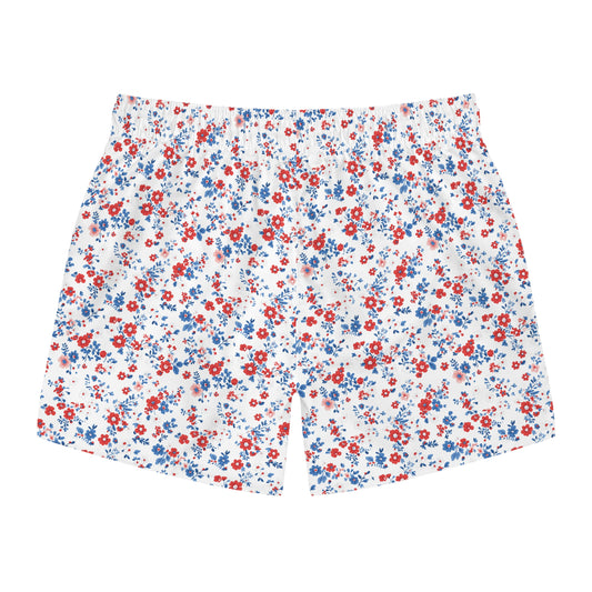 PATRIOTIC FLORAL MEN’S SWIM SHORTS (SEE SIZING)