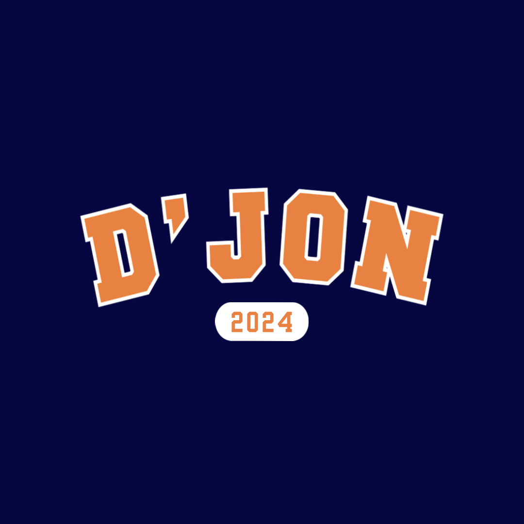 D’JON EMBROIDERED VARSITY CREWNECK