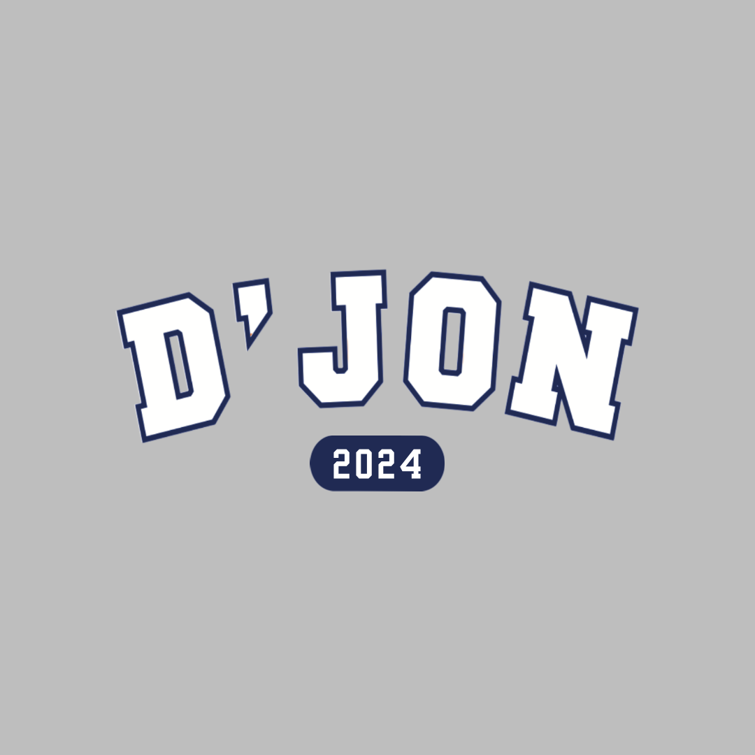 D’JON EMBROIDERED VARSITY CREWNECK