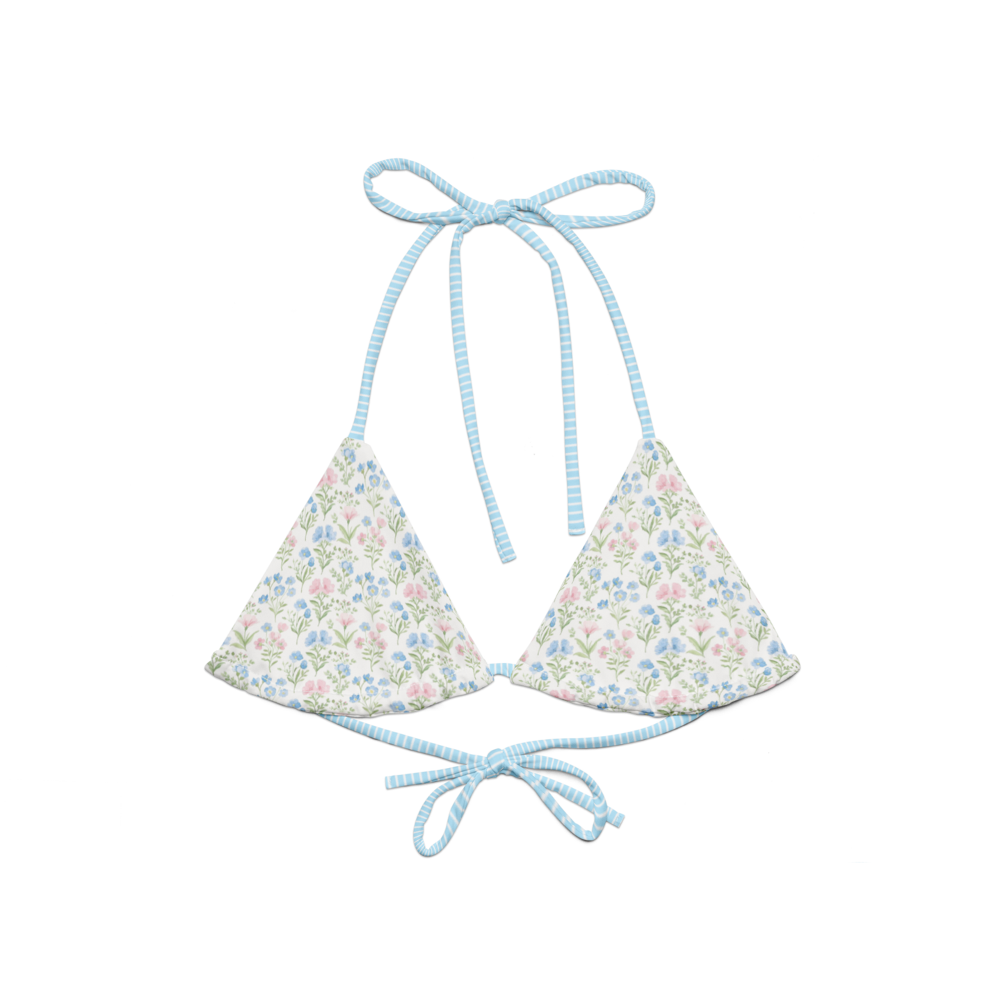 DAINTY FLORAL BIKINI TOP (SEE SIZING)
