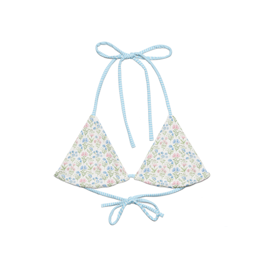 DAINTY FLORAL BIKINI TOP (SEE SIZING)