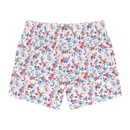 PATRIOTIC FLORAL MEN’S SWIM SHORTS (SEE SIZING)