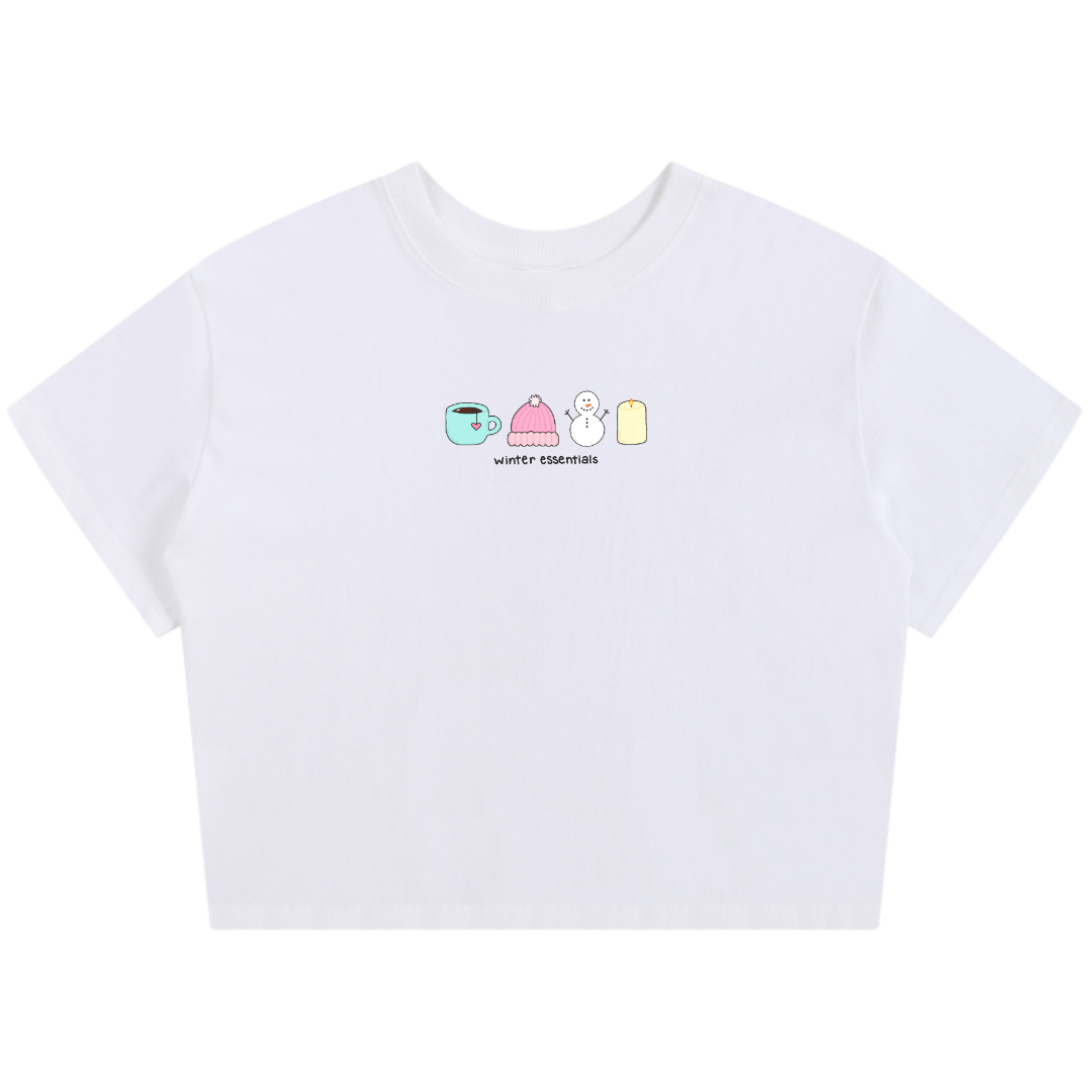 PRE-ORDER ~ Baby Tee/Crop Lightweight T-Shirt (winter essentials)