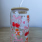 Glass Tumbler - Christmas Gingerbread, Cherries, Ribbons, Hearts