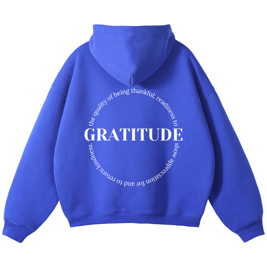 PRE-ORDER - Streetwear Fleece Hooded Sweatshirt (GRATITUDE)