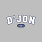 D’JON EMBROIDERED VARSITY CREWNECK